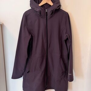 Eddie Bauer Women's Deep Gray/Purple Talk XL Fleece lined Jacket